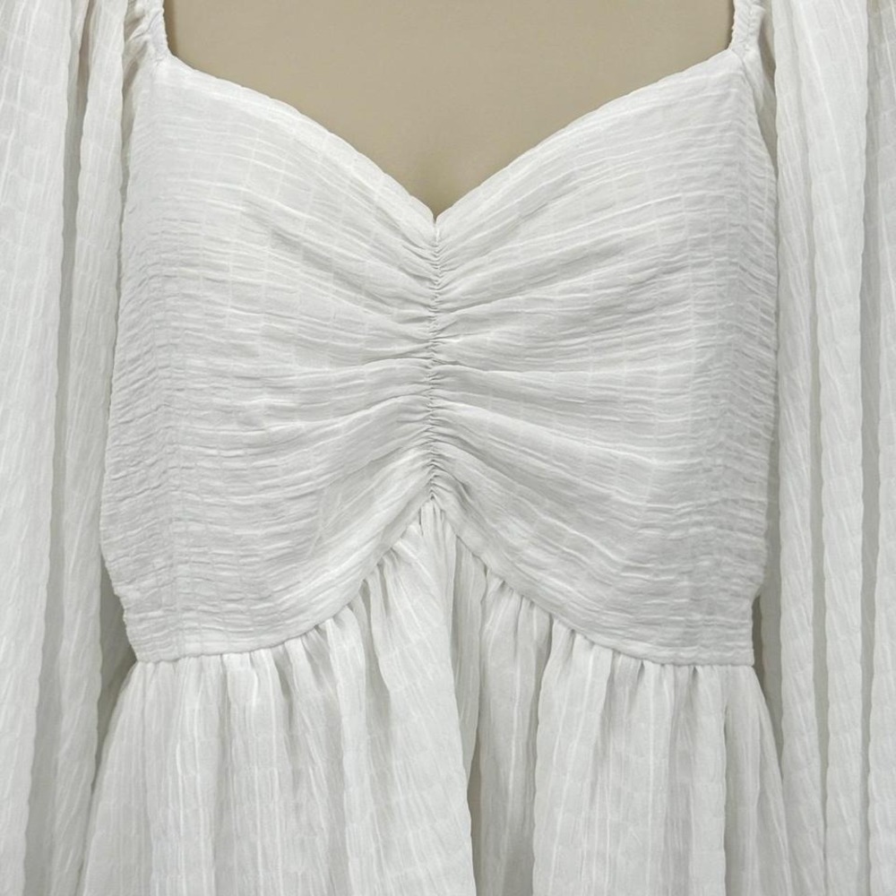 Arula Womens Top 1X Ivory Y2K Babydoll Sweetheart Fairy Cottagecore Peasant NWT - Picture 2 of 8